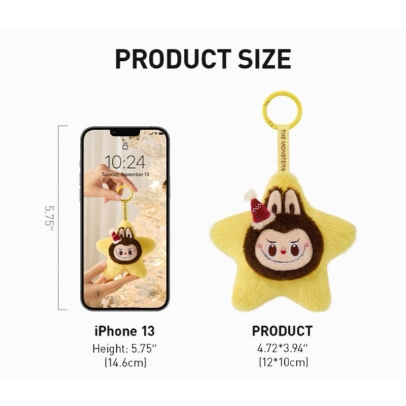 Popmart‎ Authentic The Monsters Classic Series Sparkly Plush Pendant YAYA - US - Picture 6 of 8